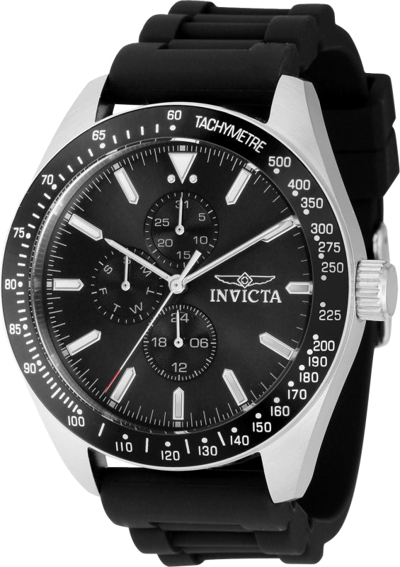 Invicta Men's 38402 Aviator Quartz Multifunction Black Dial Watch - 45mm