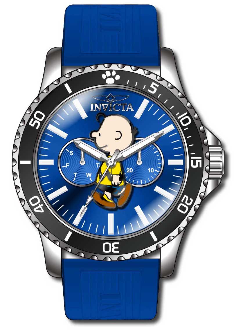 Invicta Men's 38646 Character  Quartz Multifunction Blue, Yellow, Brown Dial  Watch - 48mm