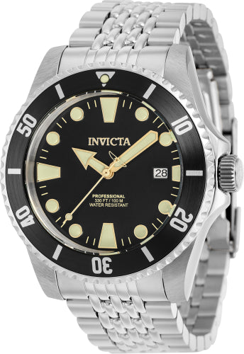 Invicta Men's 39755 Pro Diver Automatic 3 Hand Black Dial Watch - 44mm