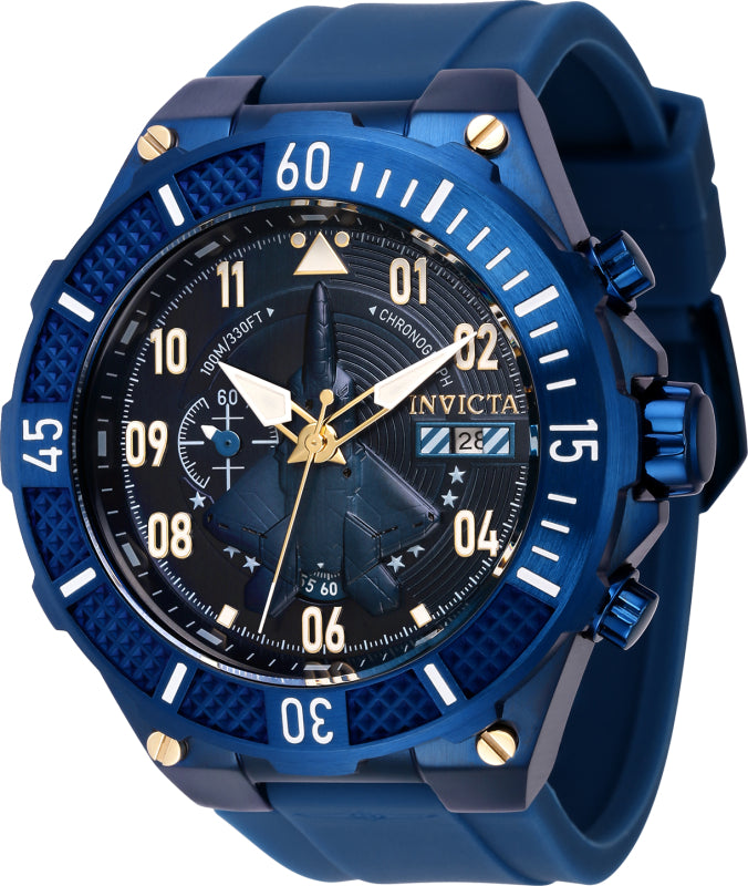 Invicta Men's 39893 Aviator Quartz Multifunction Blue Dial Watch – Vach Cittoni men's fragrance, grooming, or leather accessory