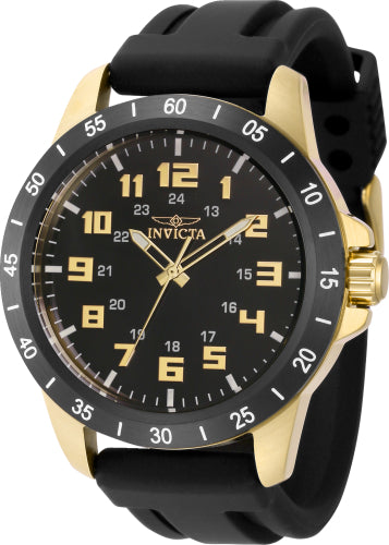 Invicta Men's 40005 Pro Diver Quartz 3 Hand Black Dial Watch - 45mm