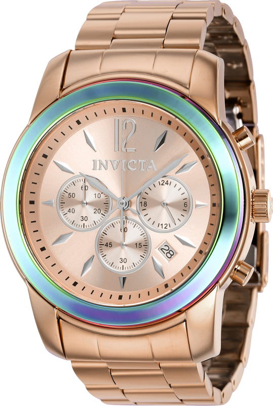 Invicta Men's 40493 Specialty Quartz Chronograph Rose Gold Dial Watch - 47mm