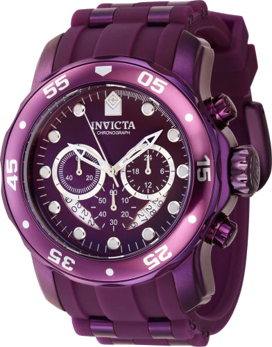 Invicta Men's 40927 Pro Diver Quartz Chronograph Purple Dial Watch - 48mm