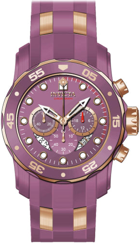 Invicta Men's 40935 Pro Diver Quartz Chronograph Light Purple Dial Watch - 48mm