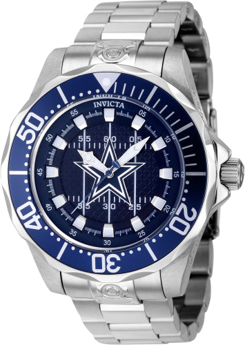 Invicta Men's 42123 NFL Dallas Cowboys Automatic 3 Hand Dark Blue Dial Watch - 47mm