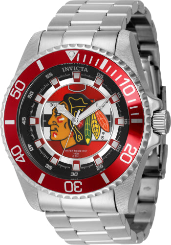 Invicta Men's 42234 NHL Chicago Blackhawks Quartz Green, Yellow, Red, Orange, Brown, White, Black Dial Color - 47mm