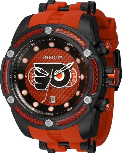 Invicta Men's 42283 Bolt Quartz 3 Hand Orange Dial Watch - 52mm