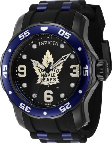 Invicta Men's 42648 NHL Toronto Maple Leafs Quartz Black Dial Color - 48mm