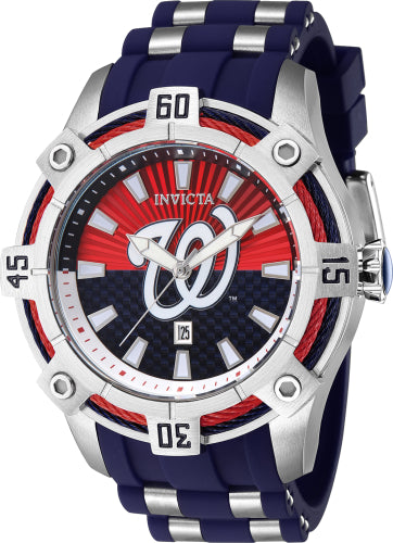 Invicta Men's 43299 MLB Washington Nationals Quartz Multifunction Red, White, Blue Dial Watch - 52mm