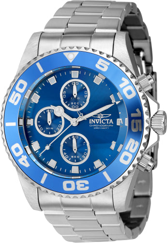 Invicta Men's 43406 Pro Diver  Quartz Chronograph Blue Dial Watch - 43mm