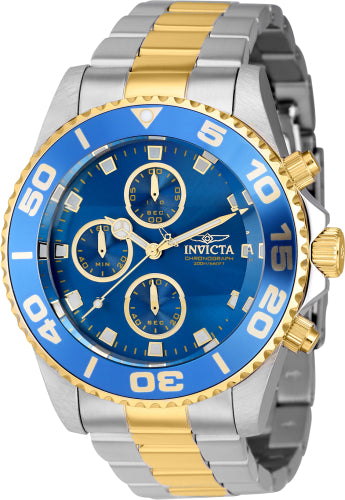 Invicta Men's 43408 Pro Diver  Quartz Chronograph Blue Dial Watch - 43mm