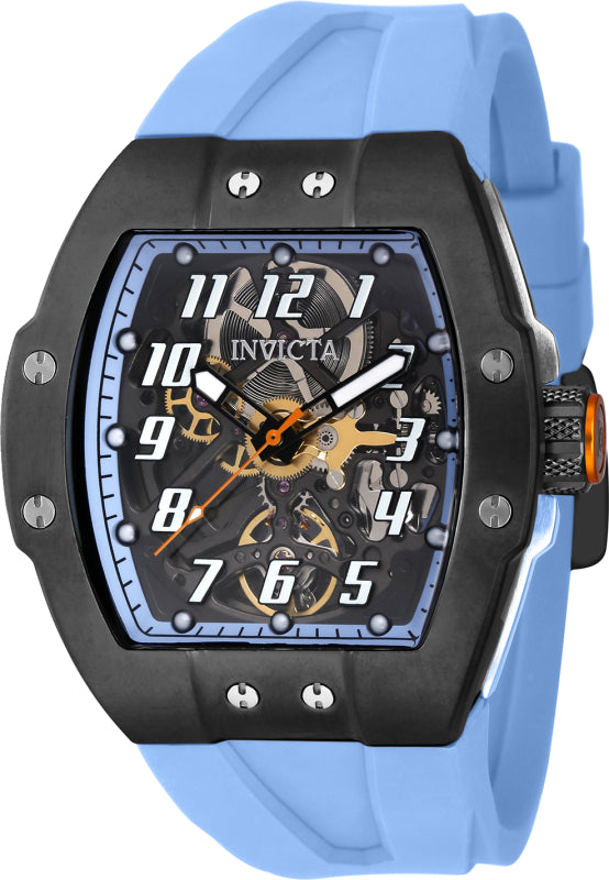 Invicta Men's 43515 JM Correa Automatic 3 Hand Light Blue, Transparent Dial Watch - 44mm