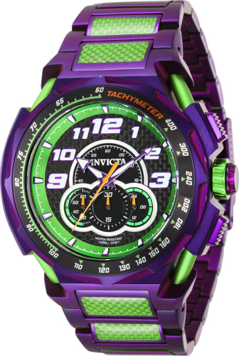 Invicta Men's 43790 S1 Rally Quartz Chronograph Green, Black Dial Watch - 51mm