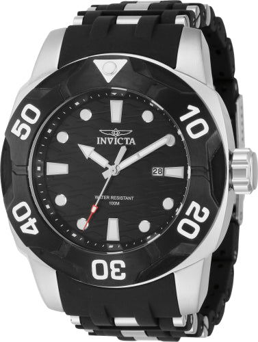 Invicta Men's 44116 Sea Spider Quartz 3 Hand Black Dial Watch - 50mm