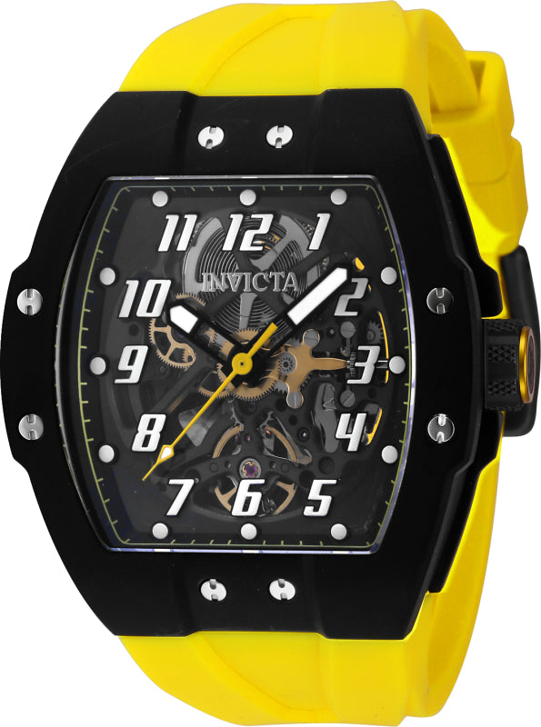 Invicta Men's 44406 JM Correa Automatic 3 Hand Black, Transparent Dial Watch - 47mm