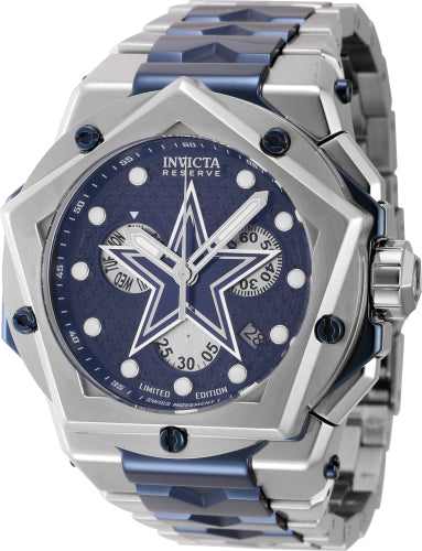 Invicta Men's 44493 NFL Dallas Cowboys Quartz Multifunction Navy Blue Dial Watch - 54mm