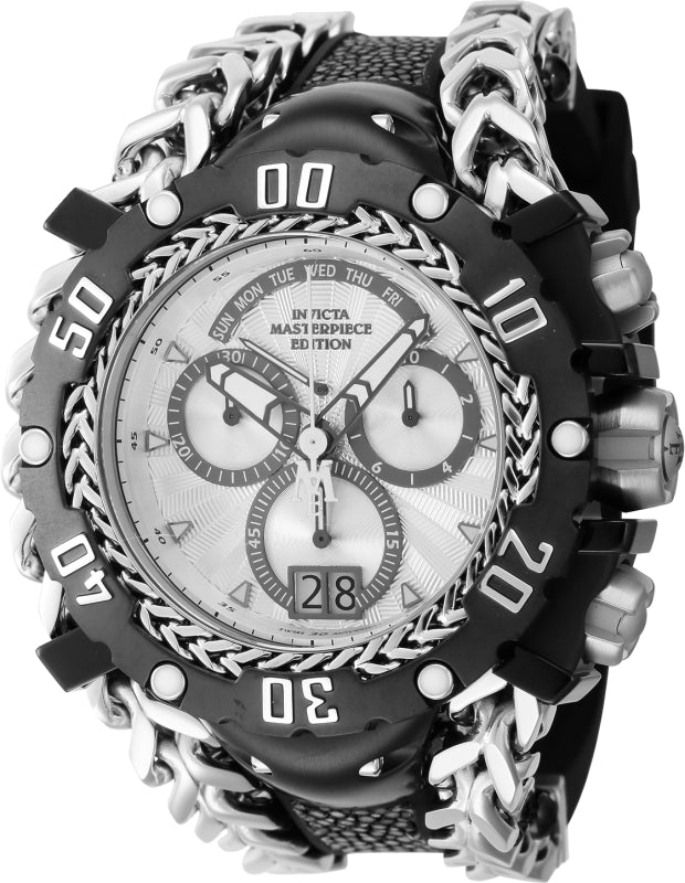 Invicta Men's 44621 Masterpiece Quartz Chronograph Silver Dial Watch - 58mm