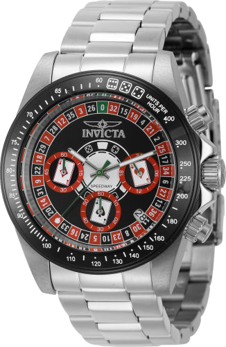 Invicta Men's 44643 Speedway Quartz Chronograph Black Dial Watch - 40mm