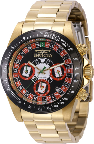 Invicta Men's 44644 Speedway Quartz Chronograph Black Dial Watch - 40mm