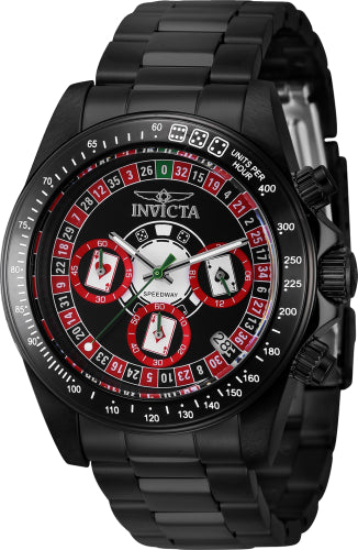 Invicta Men's 44646 Speedway Quartz Chronograph Black Dial Watch - 40mm