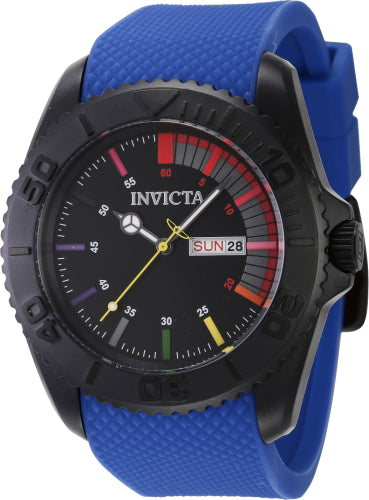 Invicta Men's 44735 Pro Diver Quartz 3 Hand Black Dial Watch - 44mm