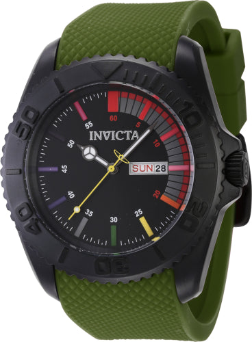 Invicta Men's 44736 Pro Diver Quartz 3 Hand Black Dial Watch - 44mm