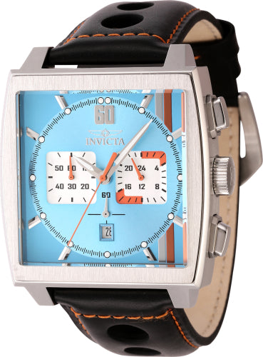 Invicta Men's 44748 S1 Rally  Quartz Multifunction Silver, Orange, Light Blue Dial Watch - 45mm