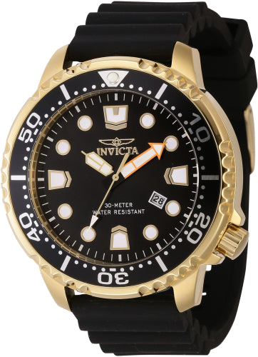 Invicta Men's 44833 Pro Diver Quartz 3 Hand Black Dial Watch - 48mm