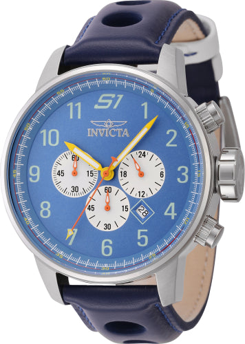 Invicta Men's 44953 S1 Rally Quartz Chronograph White, Light Blue Dial Watch - 48mm