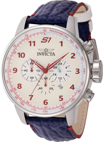 Invicta Men's 44954 S1 Rally Quartz Chronograph White, Red Dial Watch - 48mm