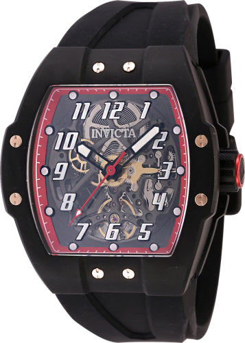 Invicta Men's 44970 JM Correa Automatic 3 Hand Red, Transparent Dial Watch - 47mm