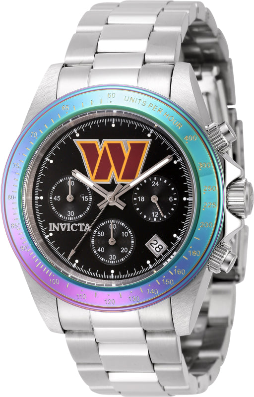 Invicta Men's 44985 NFL Washington Commanders Quartz Multifunction Black Dial Watch - 40mm