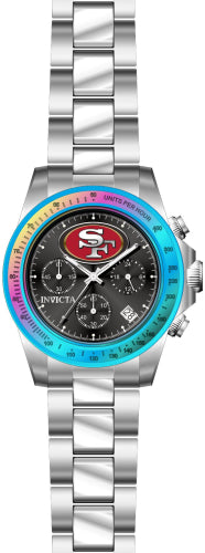 Invicta Men's 44990 NFL San Francisco 49ers Quartz Multifunction Black Dial Watch - 40mm