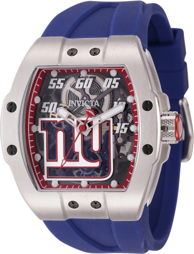 Invicta Men's 45060 NFL New York Giants Automatic Multifunction Transparent, Red Dial Watch - 44mm