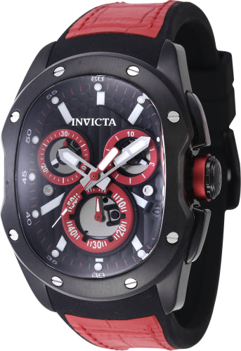 Invicta Men's 45436 Lupah Quartz Chronograph Black Dial Watch - 42mm