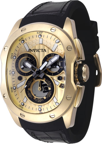 Invicta Men's 45442 Lupah Quartz Chronograph Gold Dial Watch - 42mm