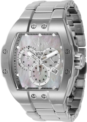 Invicta Men's 45700 S1 Rally Quartz Chronograph Platinum Dial Watch - 44mm