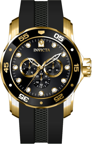 Invicta Men's 45720 Pro Diver Quartz Multifunction Black Dial Watch - 48mm