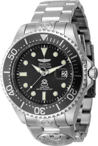 Invicta Men's 45812 Pro Diver Automatic 3 Hand Black Dial Watch - 47mm