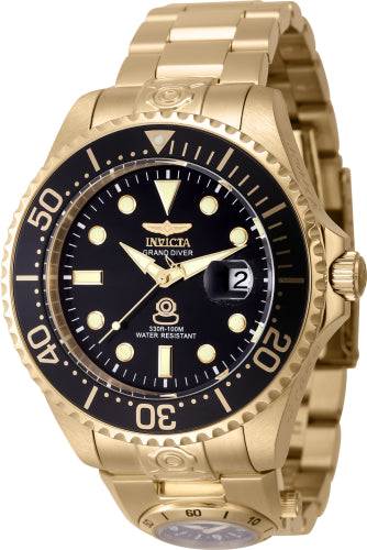 Invicta Men's 45816 Pro Diver Automatic 3 Hand Black Dial Watch - 47mm