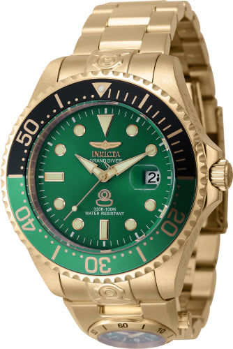 Invicta Men's 45818 Pro Diver Quartz 3 Hand Green Dial Watch - 47mm