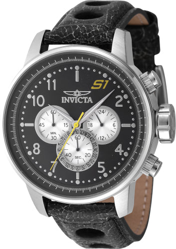 Invicta Men's 45909 S1 Rally Quartz Chronograph Black, Silver, Yellow Dial Watch - 48mm