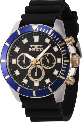 Invicta Men's 46082 Pro Diver Quartz Chronograph Black Dial Watch - 45mm