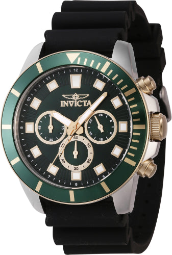 Invicta Men's 46083 Pro Diver Quartz Chronograph Green Dial Watch - 45mm