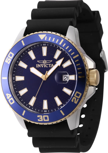 Invicta Men's 46092 Pro Diver Quartz 3 Hand Blue Dial Watch - 45mm