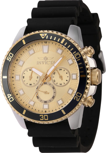 Invicta Men's 46128 Pro Diver Quartz Chronograph Gold Dial Watch - 45mm