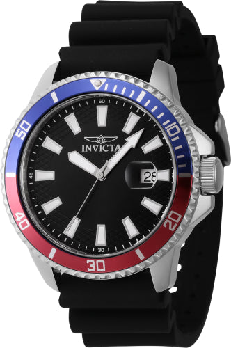 Invicta Men's 46131 Pro Diver Quartz 3 Hand Black Dial Watch - 45mm