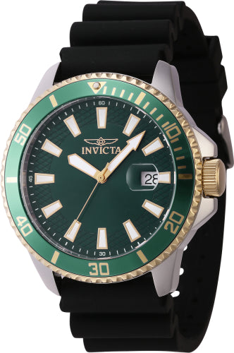 Invicta Men's 46134 Pro Diver Quartz 3 Hand Green Dial Watch - 45mm