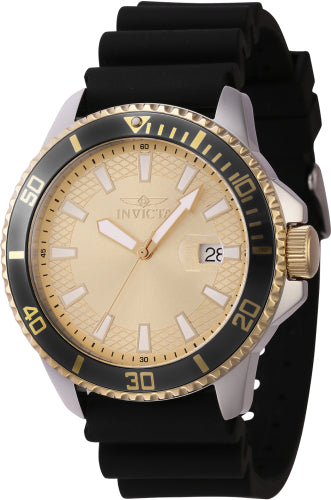 Invicta Men's 46135 Pro Diver Quartz 3 Hand Gold Dial Watch - 45mm