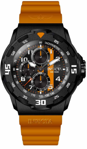 Invicta Men's 46403 Coalition Forces Quartz Chronograph Black, Orange Dial Watch - 45mm